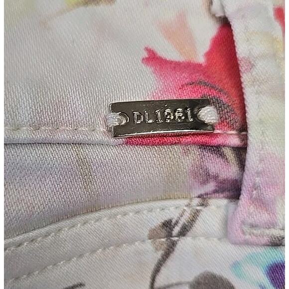 DL1961 Womens Florence Floral Jeans Sz 28 Insta Sculpt Cropped Carnival Fairy - Picture 4 of 15
